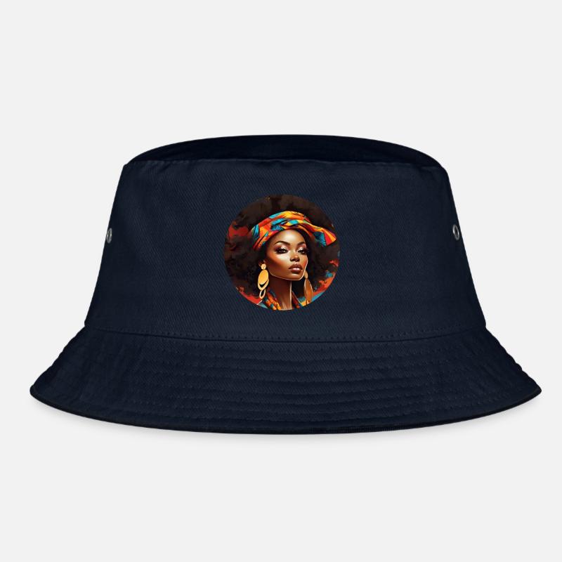 Funkeln im Afro-Stil - Bucket Hat - Navy