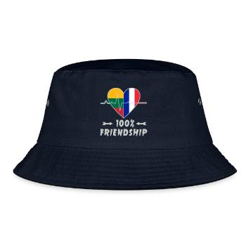 Lithuania and France 100% friendship - Bucket Hat - navy - Front