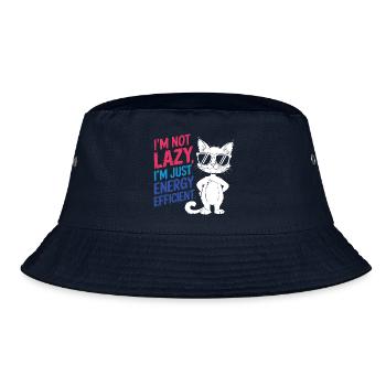 I'm Not Lazy, I'm Just Energy Efficient - Bucket Hat - navy - Front