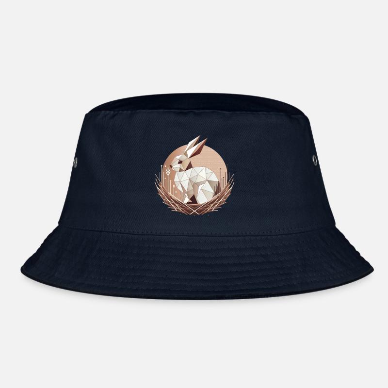 Geometric bunny in the nest – stylish Easter design Bucket Hat