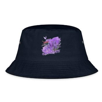 Amour à la Française Lavendel und Provence Flair - Bucket Hat - Navy - Vorne