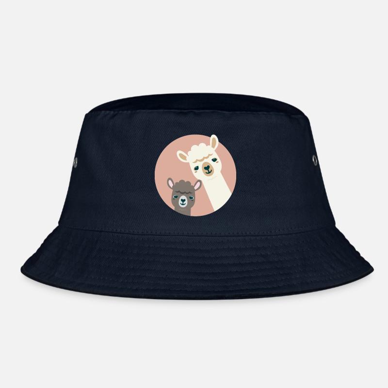 Two Curious Alpacas – Funny Animal Duo Bucket Hat