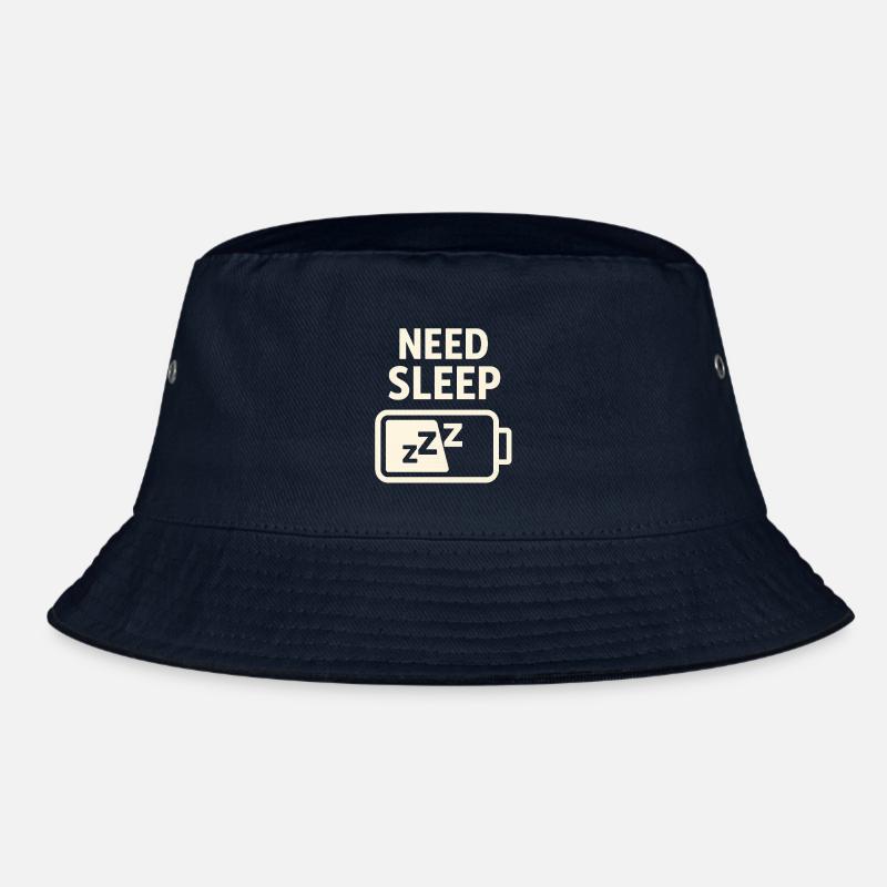 Need Sleep – Akku leer, Schlaf her! Bucket Hat