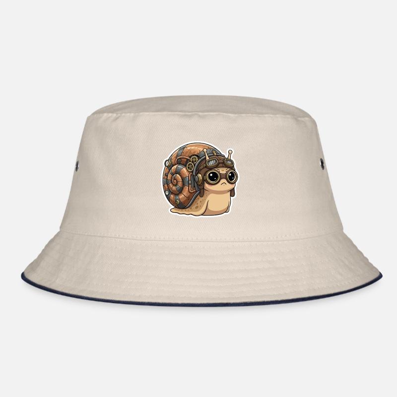 Snail Aviator Steampunk Shell Copper Bucket Hat