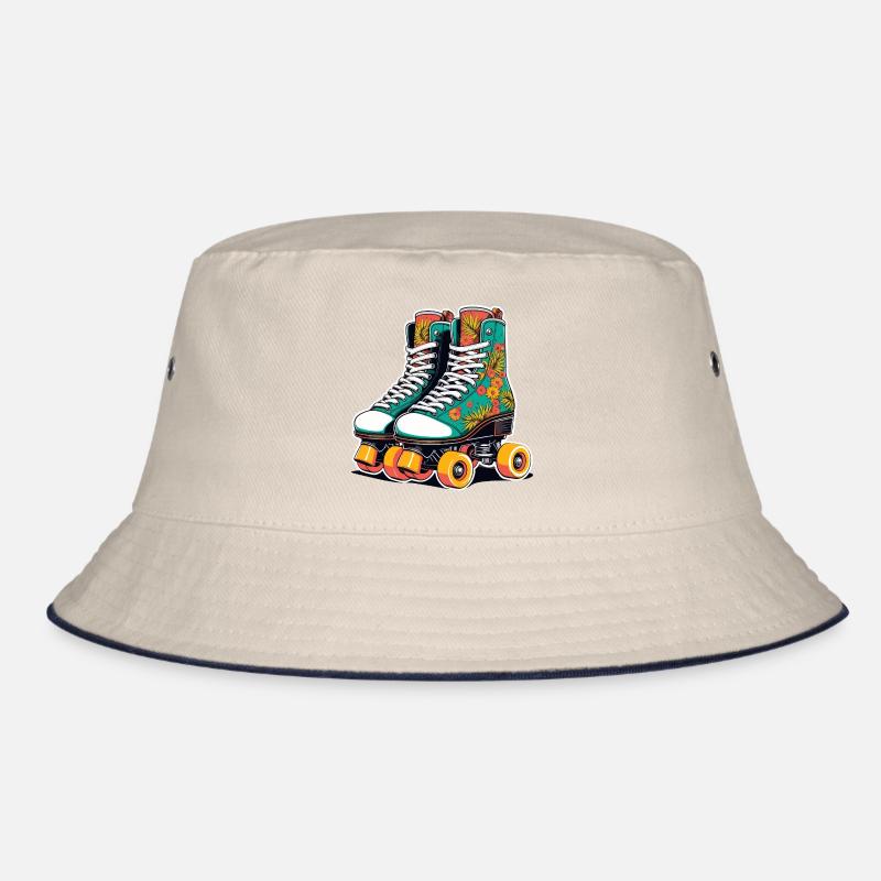 Blumenflair Rollschuhe Teal Bucket Hat