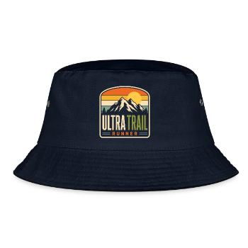 Ultra Trail Runner Mountain Sunset - Bucket Hat - Navy - Vorne