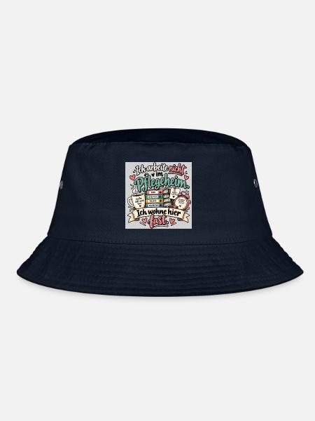 Ich wohne hier fast - Bucket Hat - Navy