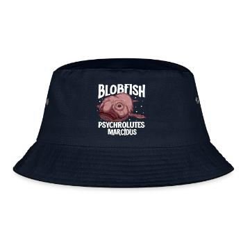 Tiefsee Monster - Blobfisch - Bucket Hat - Navy - Vorne