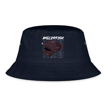Tiefsee Monster - Anglerfisch - Bucket Hat - Navy - Vorne