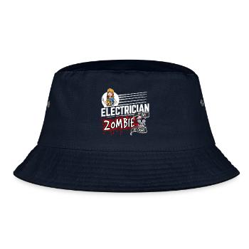 Electrician by day Zombie by night - Elektrikerin - Bucket Hat - Navy - Vorne