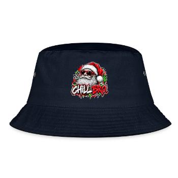  Chill Bro Entspannter Weihnachtsmann Mit - Bucket Hat - Navy - Vorne