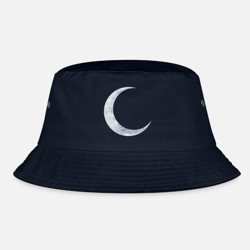 delicate shimmering silver moon Bucket Hat