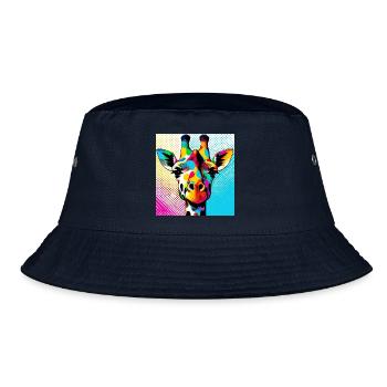 Giraffe Pop Art - Bucket Hat - navy - Front