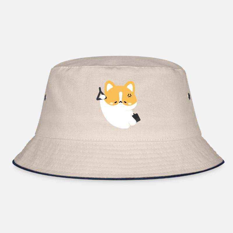 Müde Corgi pendeln Bucket Hat