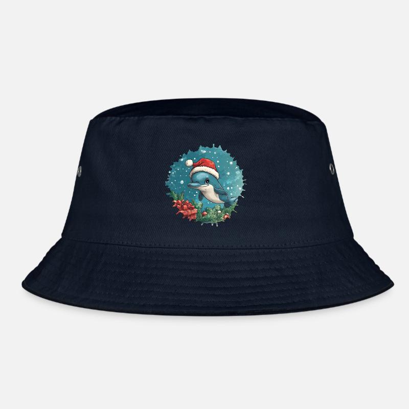 Delfin Weihnachten - Bucket Hat - Navy