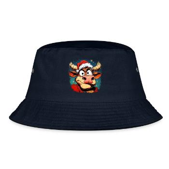 Weihnachtsmann Kuh - Bucket Hat - Navy - Vorne