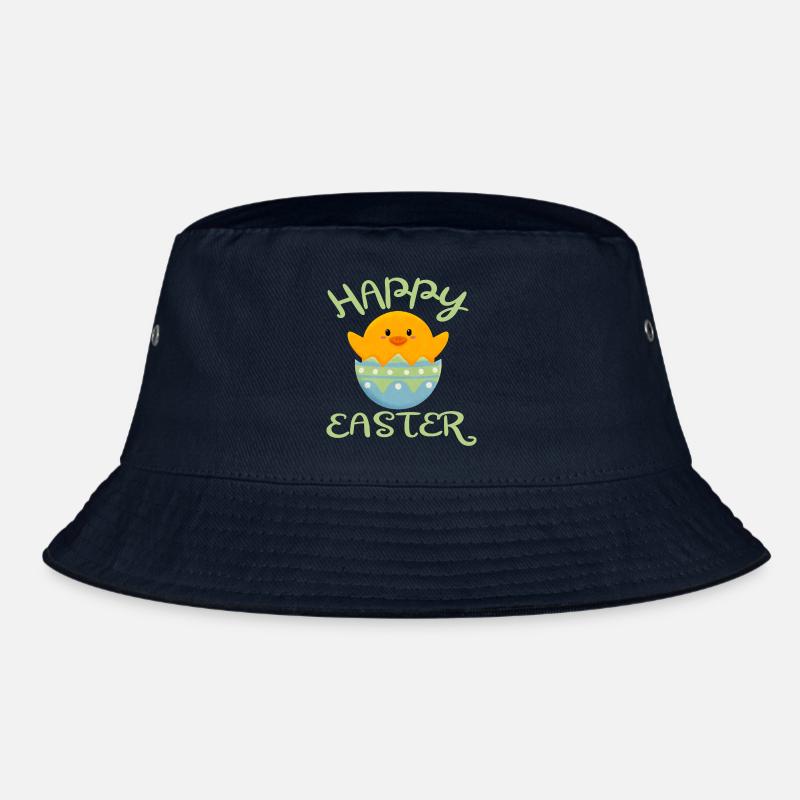 Happy Easter chick in Easter egg Bucket Hat