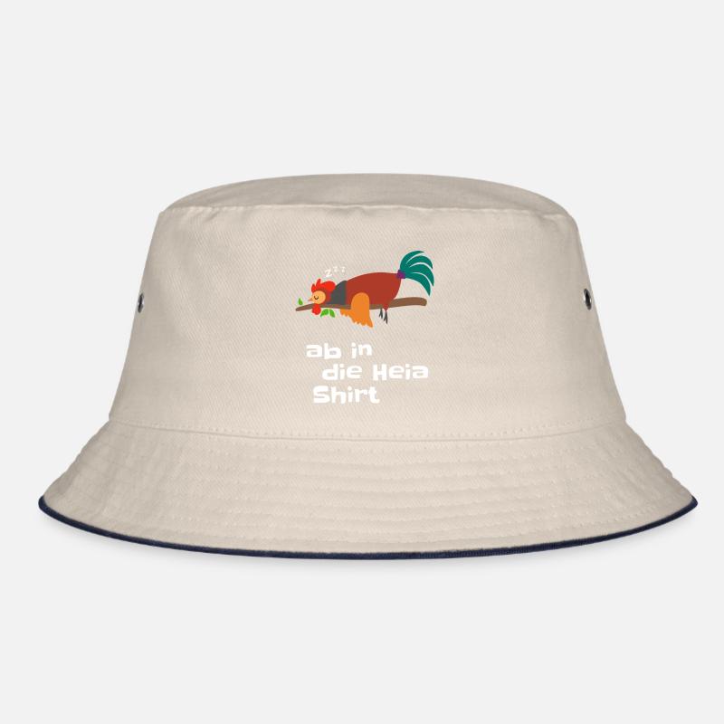 Kläffernder Hahn auf Ast Bucket Hat