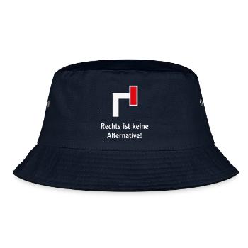 Right is not an alternative! (against the right / V1) - Bucket Hat - navy - Front
