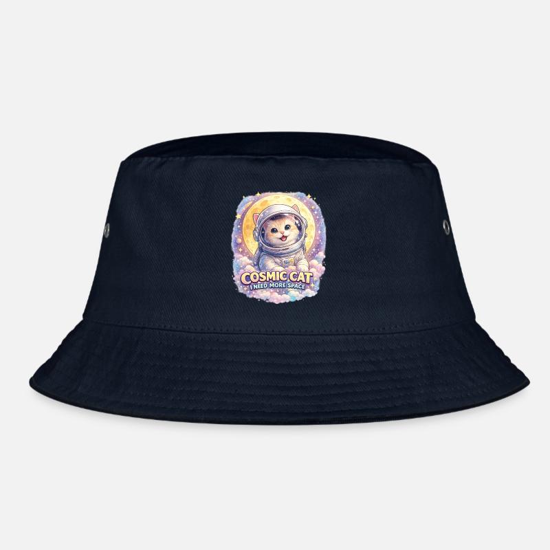Cosmic Cat - Cute Cat in Space Bucket Hat