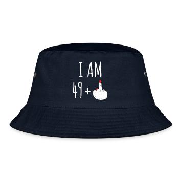 49 Plus 50 Geburtstag Frau Frecher Spruch - Bucket Hat - Navy - Vorne