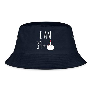 39 Plus 40 Geburtstag Frau Frecher Spruch - Bucket Hat - Navy - Vorne