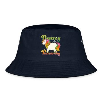 Destroy the Patriarchy - Bucket Hat - Navy - Vorne