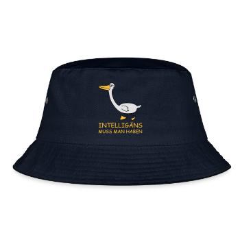Intelligente Gans (b) - Bucket Hat - Navy - Vorne