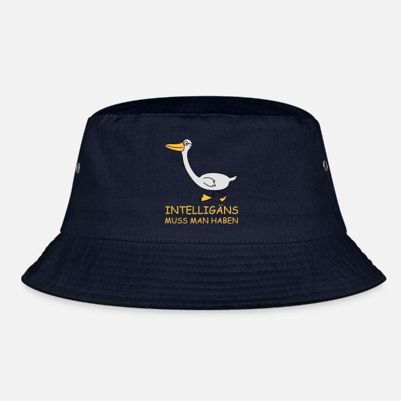 Intelligente Gans (b) - Bucket Hat - Navy