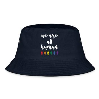 Pride Month - Wir sind alle Menschen - Bucket Hat - Navy - Vorne