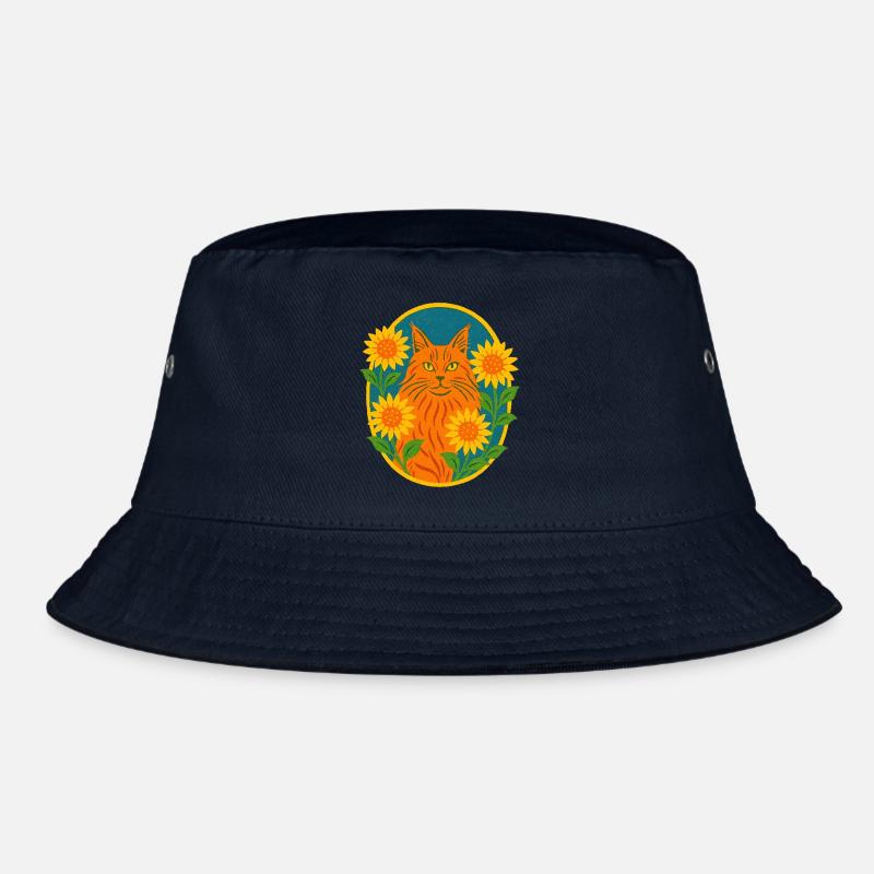 Ginger Kitty Cat Bucket Hat