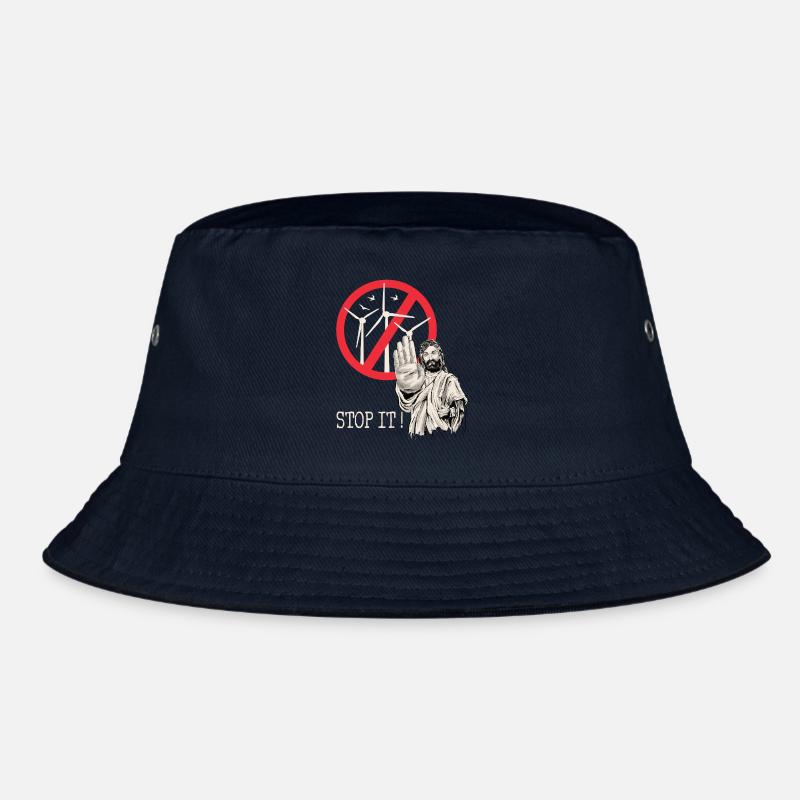 Jesus sagt Stopp zu Windkraft Bucket Hat