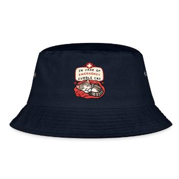 Notfall-Kuschelkatze - Bucket Hat - Navy - Vorne