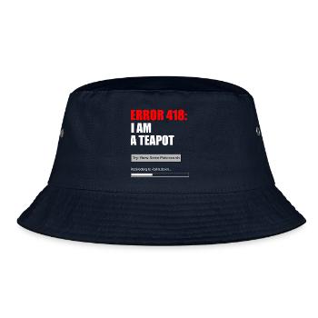 Fehler 418 Teekannen-Meme - Bucket Hat - Navy - Vorne
