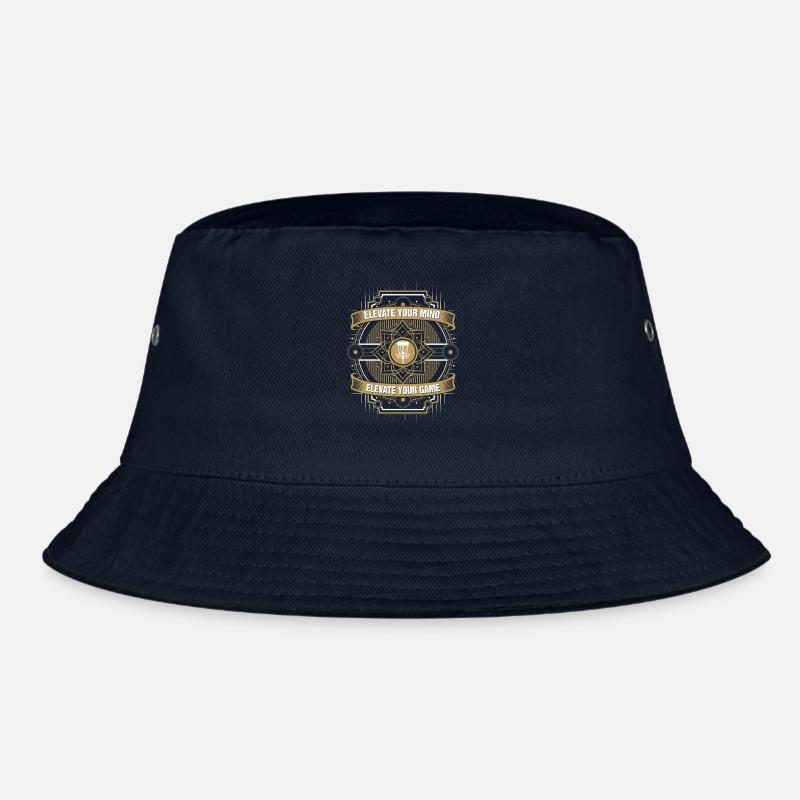 Elevate Your Mind Elevate Ihr Spiel Disc Golf - Bucket Hat - Navy