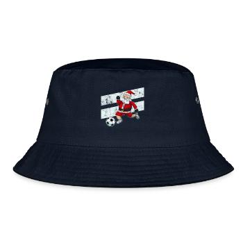 Football Santa Claus footballer Christmas storm - Bucket Hat - navy - Front