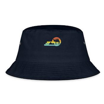Kamel Aegypten mit vintage Sonne - Bucket Hat - Navy - Vorne