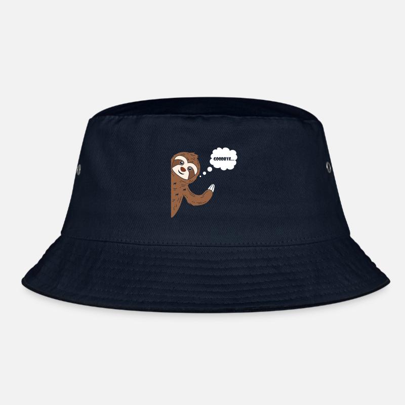 Goodbye Sloth Sloth Waving bye bye Bucket Hat