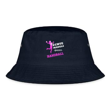 Handball echte Mädels Sprungwurf Handballer pink - Bucket Hat - Navy - Vorne