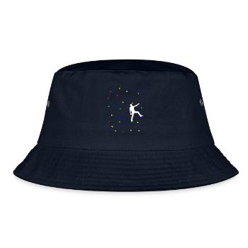 Bouldern Kletterwand Kletterroute Sportklettern Ge - Bucket Hat - Navy - Vorne