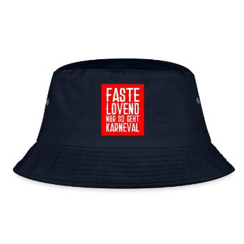 Fastelovend - so geht Karneval Kostüm Köln Alaaf - Bucket Hat - Navy - Vorne