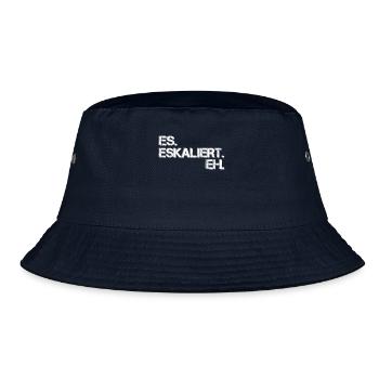 Es Eskaliert Eh cooler saufspruch trinkspruch - Bucket Hat - Navy - Vorne