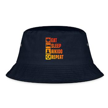 Eat Sleep Aikido Repeat Aikido Kämpfer Herren Jung - Bucket Hat - Navy - Vorne