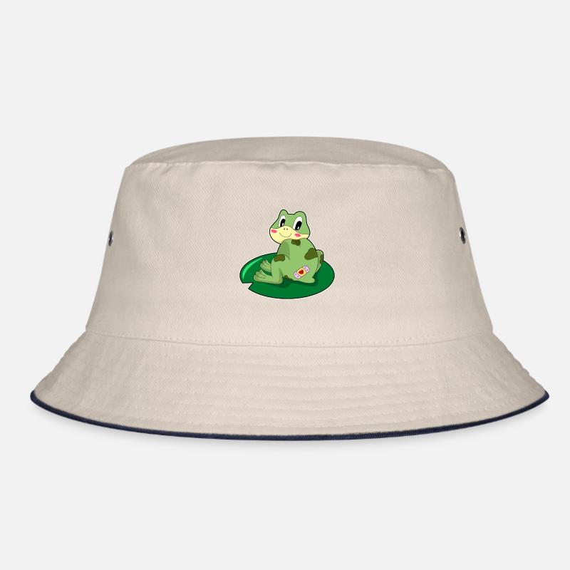 Frosch Blatt Herz Pflaster Bucket Hat