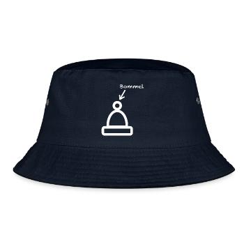 Bommel Mütze, Mützendesign - Bucket Hat - Navy - Vorne