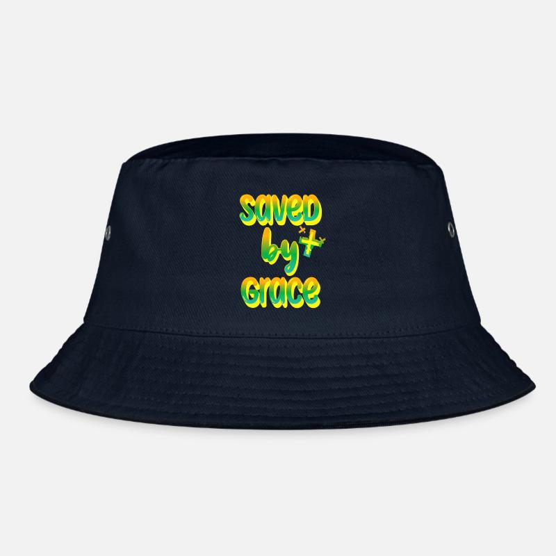 Cheerful message in rainbow design Bucket Hat