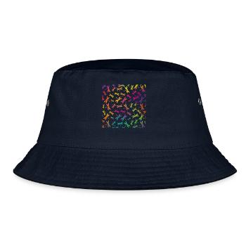 Bunte Libelle Colorful Dragonfly - Bucket Hat - Navy - Vorne