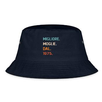 Wife since 1975 - Bucket Hat - navy - Front