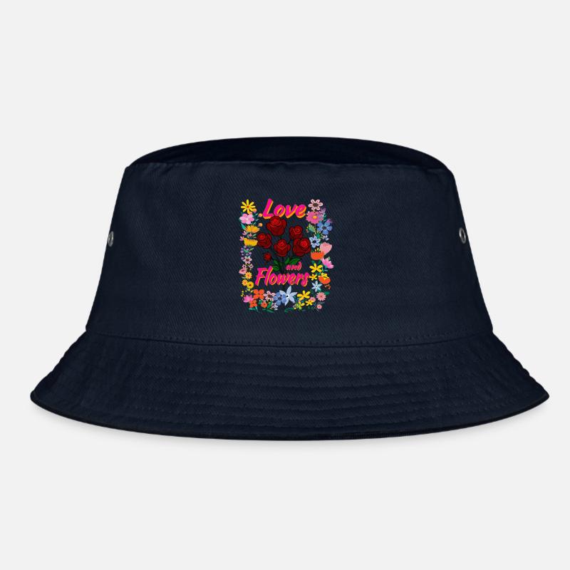 Love and Flowers Blumen Liebe Geschenk Valentinsta Bucket Hat