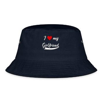 ❤️ Love Couple Valentine's Day Gift Girlfriend Love - Bucket Hat - navy - Front